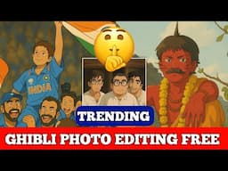 How To Make Studio Ghibli Art AI Photo Trend Without ChatGPT Free || Insta Reels Editing Tutorials
