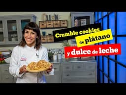 Crumble cookies de plátano y dulce de leche