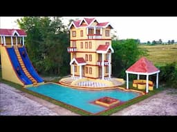 I Built 2 Extreme Water Slide With Water Well in My Underground Swimming Pool & a Luxury Villa House
