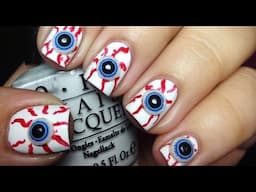 3D Eyeball Halloween Nails