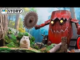 Hamster vs The Lumberbot: The Sawmill Maze Adventure! 🐹 Homura Ham Pets