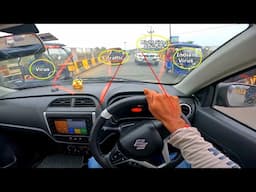 Car Driving Training and car judgement left right side , road judgement while driving