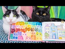 5 FUN CAT THEMED Sketchbook Ideas!