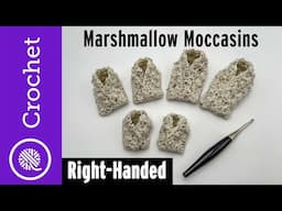 Crochet Baby Booties | Marshmallow Moccasins