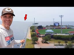 Fishing Behind a Professional Baseball Field! *Crazy Action*