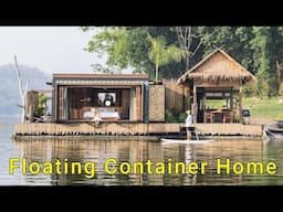 🏠🌿 Floating Shipping Container Holiday Cabin on Private Island🏡