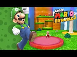 Super Mario 3D World - Grassy PeaK Gameplay walkthrough 100% - No Commentary