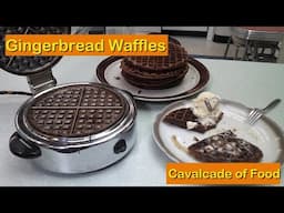 Gingerbread Waffles - great for breakfast or dessert! Made on a vintage Toastmaster waffle iron!