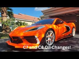 C7 AND C8 Oil Changes all in ONE Video!