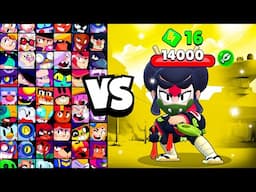 KAZE ASSASSIN vs ALL BRAWLERS! With 16 POWER-UPs! | Brawl Stars