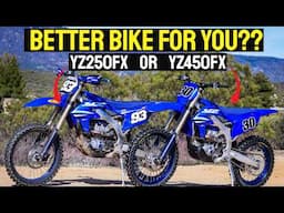 250 VS 450 - Big Comparison Test - 2025 Yamaha YZ250fx vs 2025 Yamaha YZ450fx