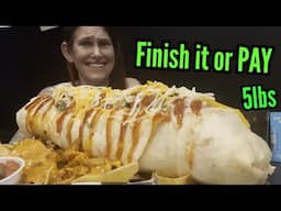 Here’s a burrito that you need to do quick! Beast mode or bust! Molly Schuyler eats ~ mom vs food
