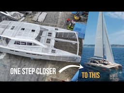 Sailing Hardware Install Begins! - A WHOLE NEW PHASE! (Aluminum Catamaran Build Pt. 39)