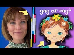 Real-Time Child Face Drawing Tutorial & Review of Ohuhu Paper Safe No-Bleed Markers!