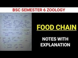 FOOD CHAIN IN HINDI ||Foodchainzoologynotes #bsczoology #msczoology #bbmki #vbu