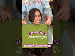 Testissä värianalyysi & ajatuksia siitä 💭#värianalyysi #muoti #kulttuuri #kauneusihanteet #testissä