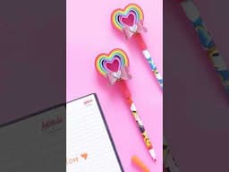 Make your pencils extra cute with this easy DIY Heart Pencil Topper! ❤️✏️