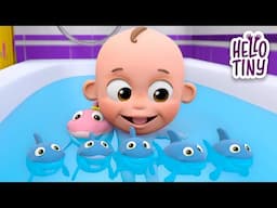 Five Little Sharks 🦈 Baby Song | Kids Songs and Nursery Rhymes | Hello Tiny