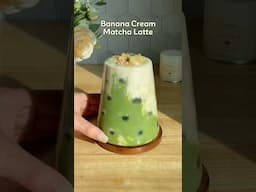 Banana Cream Matcha Latte 🍌🍵 Ep.4 - Viral Food Trends Veganized #matcha #matchalatte #plantbased