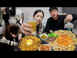 곱창대창 굽고 볶음밥에 소맥까지 싹쓸이😋ㅣ짜장이 미용수난시대,햄버거,새로다래