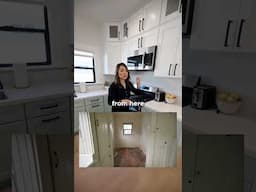 Full kitchen renovation before and after #kitchenremodel #kitchenrenovation