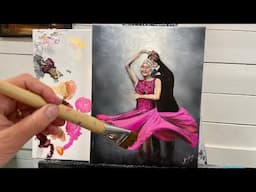 How To Paint The Dancer 💃 Acrylic Painting Tutorial PORTRAITS & FIGURES