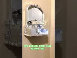 DOLLAR TREE GLAM WALL MIRROR DIY | Dollar Tree Bathroom Decor | #shorts