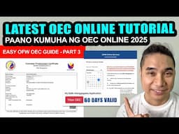LATEST PAANO KUMUHA NG OEC ONLINE 2025 | OEC Balik Manggagawa 2025 online services.dmw.gov.ph