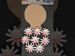 Paper cups using flower decor #creativevinii #shorts #shortsoftheday #viral