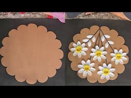 Awesome Home Decoration Craft idea | Waste cardboard and plastic spoons using wall decor | DIY decor