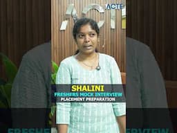 ACTE Placement Review | ACTE Student Review | Mock Interview Preparation | Freshers Mock Interview