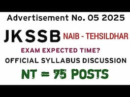 Syllabus- Naib Tehsildhar 75 Posts #jkssb