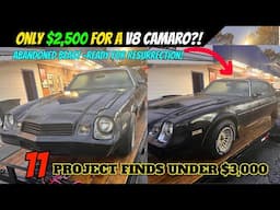 Top 11 CHEAP Classic Cars Under $3,000 You Can Restore