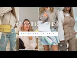 OPINIONS ON LUXURY/CHINA | MAKE UP & BIG LUXURY SUMMER TRY ON HAUL | The Row Pucci Miu Miu Prada