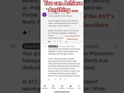 You can Achieve Anything in your life #aytindia #training #motivation