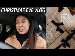 CHRISTMAS EVE VLOG | last minute gift shopping, wrapping presents & gingerbread house competition