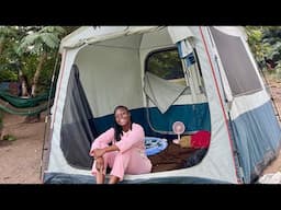 I FOUND THE PERFECT CAMPING SPOT IN GHANA|| LAKE CAMP GROUND