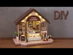 Leisurely Bakery - Cocoa Bakery || DIY Miniature Dollhouse Kit - Relaxing Satisfying Video