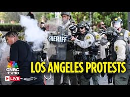 Los Angeles Protest LIVE: Protesters Face off U.S. Marines and National Guards in Los Angeles | N18G