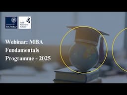 Webinar: MBA Fundamentals Programme - 2025