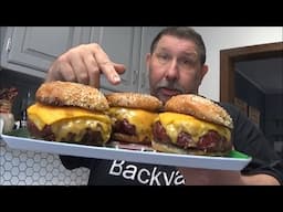Smoked and seared burgers on the weber searwood