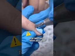 3 manicure mistakes with an Efile ⛔️ #nailtech #gelnails #ericasata