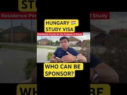 Hungary Study Visa , who can be sponsor ? #studyinhungary #studyineurope