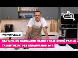 Ceviche de cabillaud ultra frais accompagné de son aguachile de pomme verte ! Signé @estebanvamos