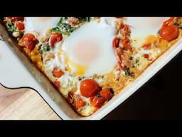 Mediterranean Baked Feta Eggs Recipe | Easy & Delicious Breakfast Recipes  | The Sweetest Journey