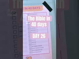 The Bible in 40 days | Day 26 #faith #biblein40days