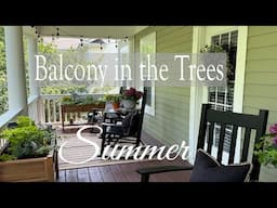 Tree Lined Balcony Makeover || Summer Rockers & Planter Ideas