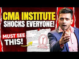 📢 BIGGEST NEWS: CMA Institute Drops a Surprise Update! 😮 | What It Means for You!