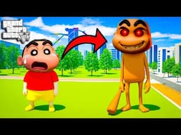 GTA V : Shinchan Became A Tung Tung Sahur in GTA 5 | Shocking Twist In GTA 5 Telugu