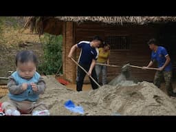 Ly Thi Di Officially Poured Concrete Floor, Completing Her Dream House